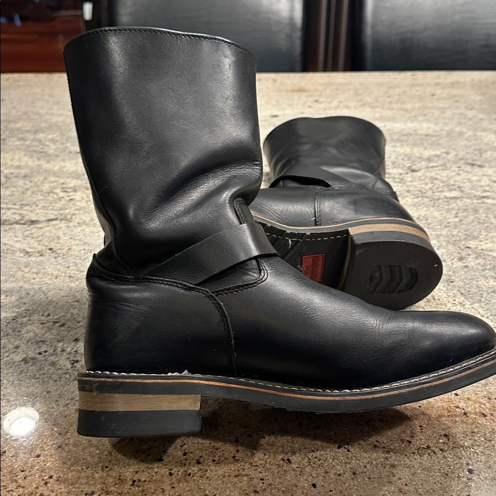 Mason Black Leather Engineer Boot - image 10